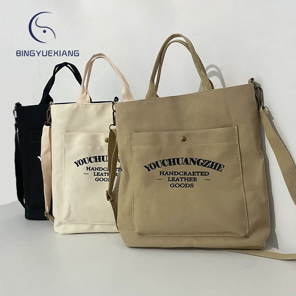 

Multifunctional New High Quality Canvas Ladies Shoulder Bag Letter Design Large Capacity Student School Bag Messenger Bags Sac