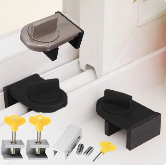 

Adjustable Security Door latch Mobile Window Insurance lock Locks On WindowsAnti-theft Protection lock Window Stoppers