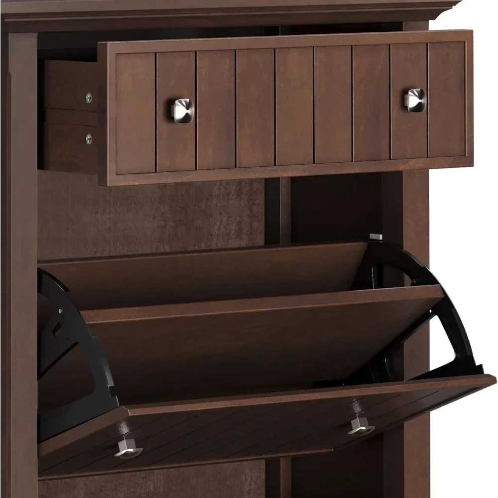 32-дюймовая полка для хранения обуви Acadian Entryway Шкаф Brunette Brown Armoires De Salon Открытые