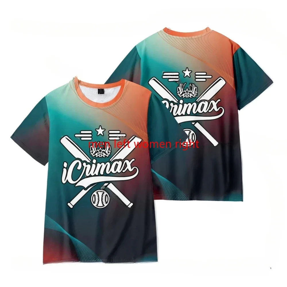 Детская футболка с 3D-принтом аниме burgerles Icrimax для мальчиков и девочек милые топы в