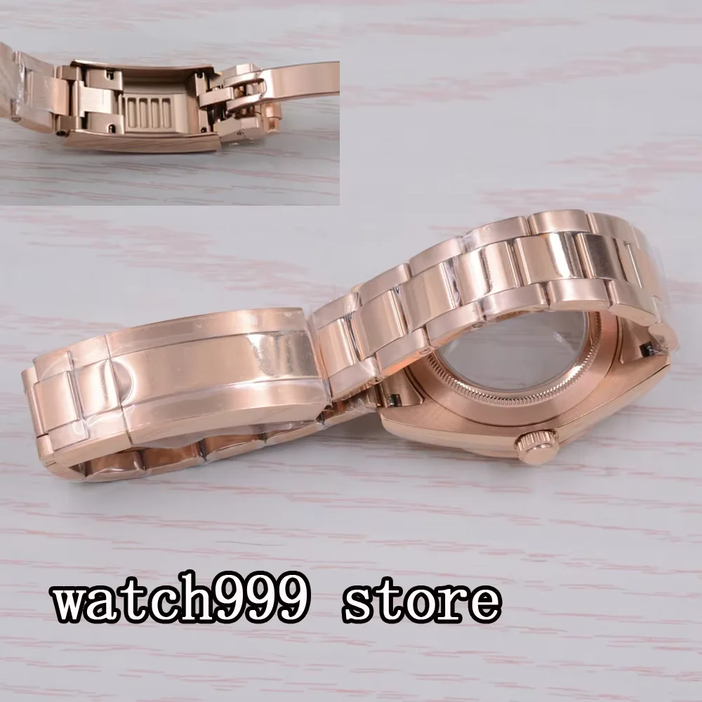 Корпус для часов из розового золота 36 мм/40 мм подходит NH34 NH35 NH36 PT5000 ETA2824 2836 Miyota 8205