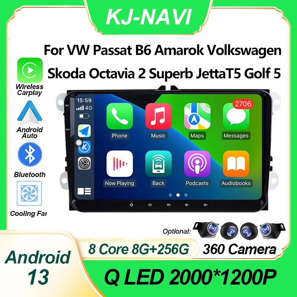 

For VW Skoda Rapid 2013 2014 2015 2016 2017 2018 2019 Android 13 Radio Multimedia For Seat Toledo 2015-2018 Wireless Carplay