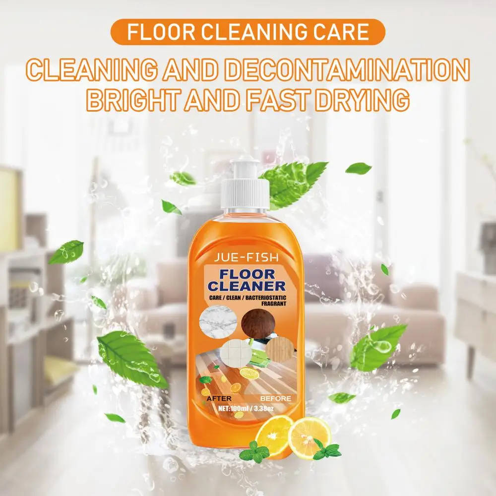 

Powerful Floor Cleaner 100ml Strong Detergent Household Floor Cleaning Liquid Remove Dirt Cleaning Supplies Decontamination