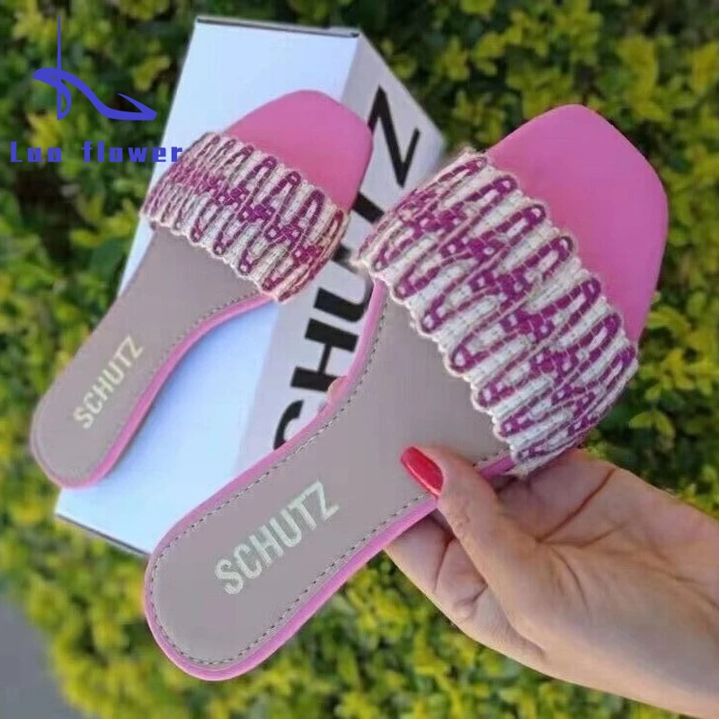 

Slippers Women 2022 Summer New Fashion Women's Flip Flops Flat Casual Women Slippers Sequins Outdoor Women's Beach Shoes