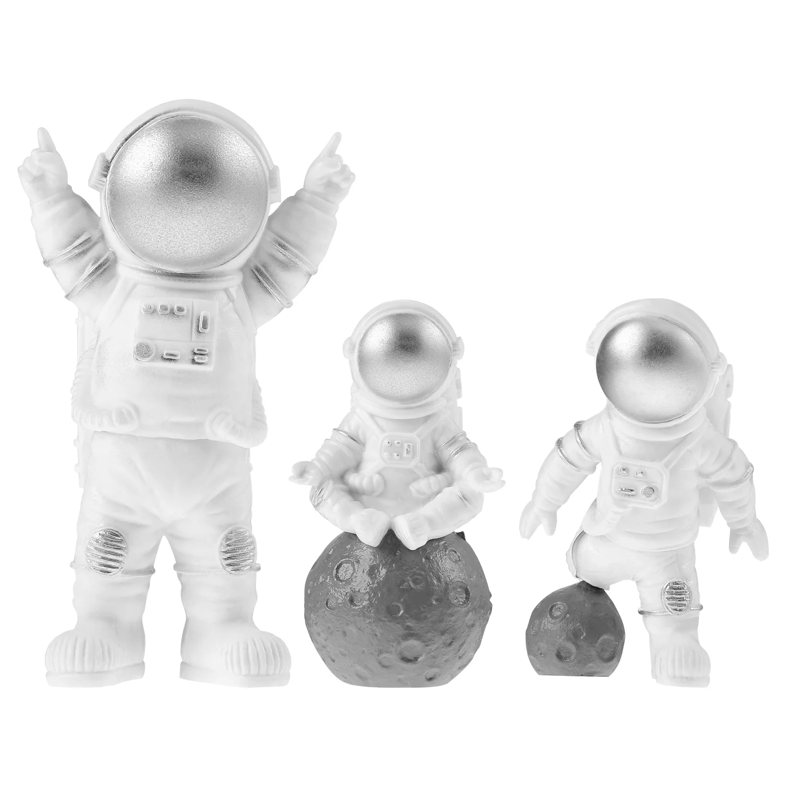

3pcs Craft Ornament Spaceman Decoration Christmas Gift for Kids Cake Decoration Desktop Ornament Spaceman Desktop Decor
