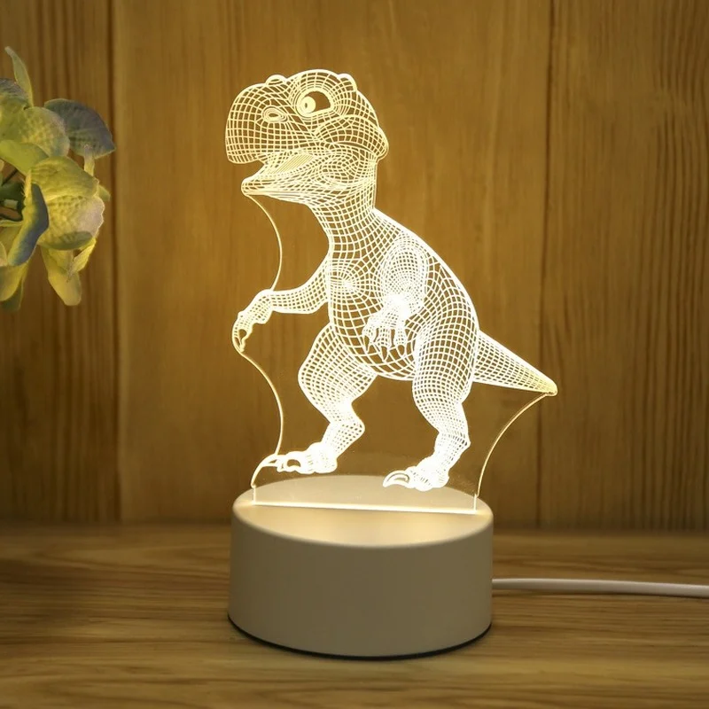 Детская ночная лампа 3D USB LED "Сова" для украшения спальни сердце медведя для комнаты девочки, декорация на Рождество.