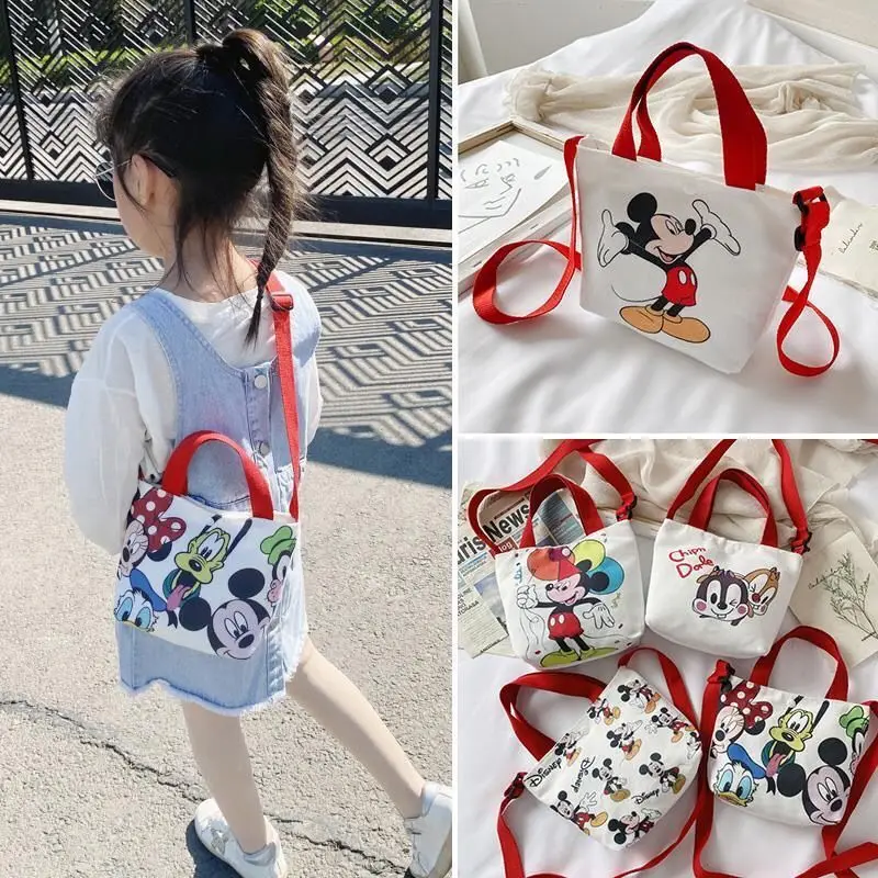 

Disney Shoulder Bag Mickey Mouse Handbag for Girls Minnie Children's Handbag Coin Purse Girl Crossbody Bags Anime Cartoon Bags