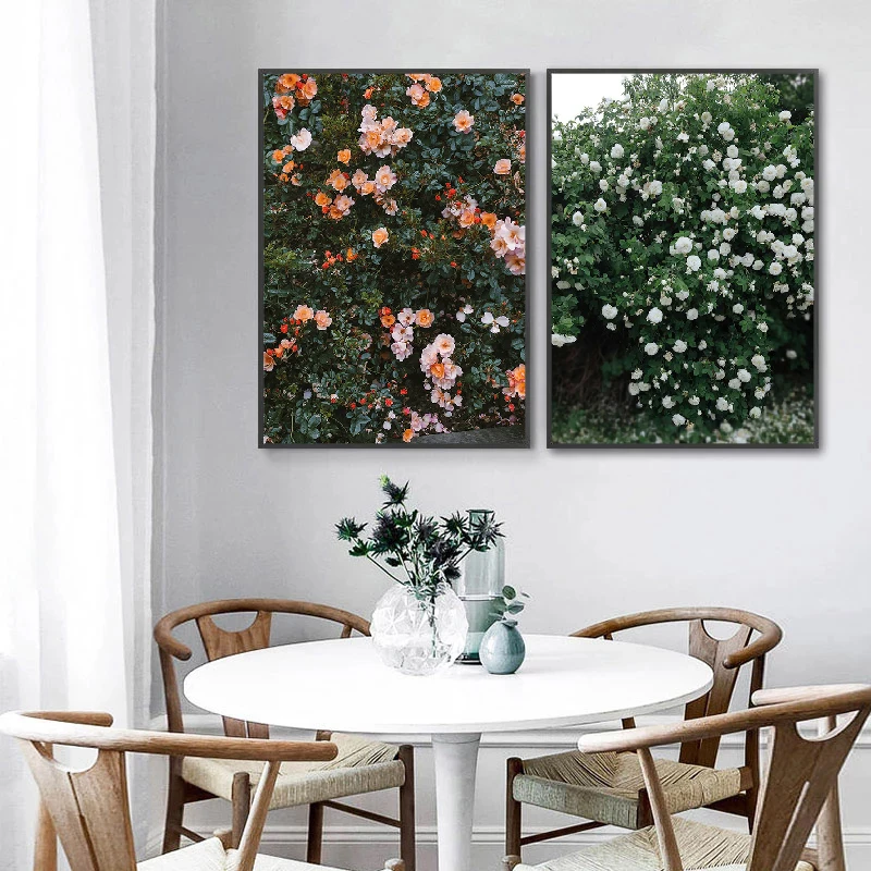 Современный скандинавский настенный постер с изображением природных цветов