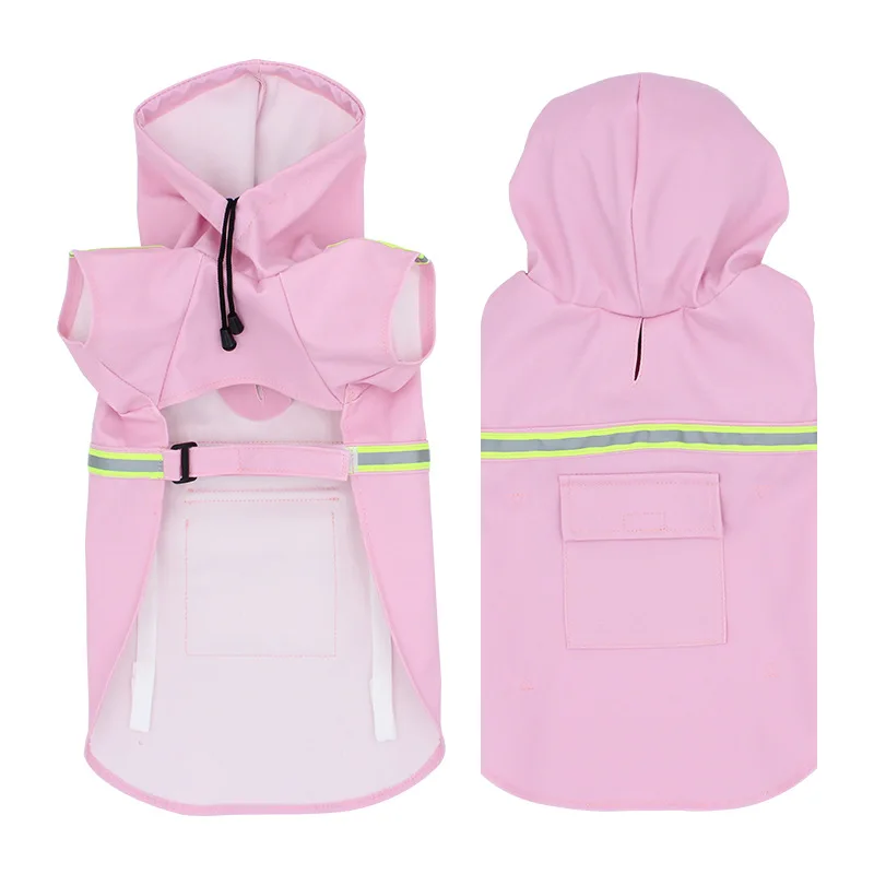 

Pet Raincoat Reflective Big Dog Raincoat Cloak Transparent Dog Raincoat Pet Clothes Dogs Monkeys Mens Tennis Spitz Layers Male