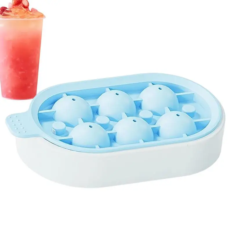 

Ice Cube Mold Box 6 Grid Silicone Reusable Ice Mold Craft Ice Molds Tray DIY Ice Maker Ice Cube Tray For Drinks Juices Bars