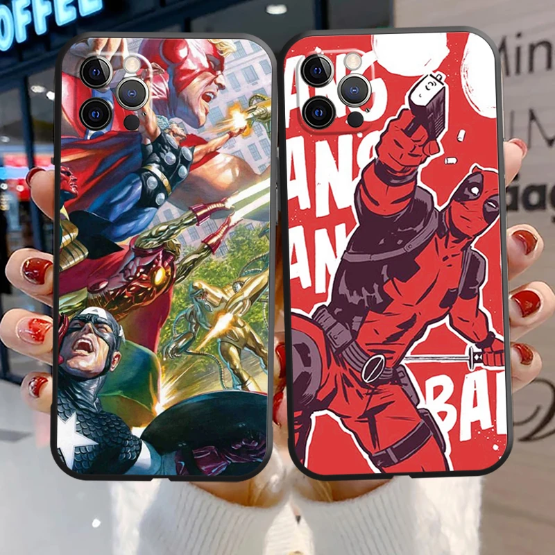 

Marvel Spiderman Iron Man Phone Cases For iPhone 11 12 Pro MAX 6S 7 8 Plus XS MAX 12 13 Mini X XR SE 2020 Carcasa Back Cover