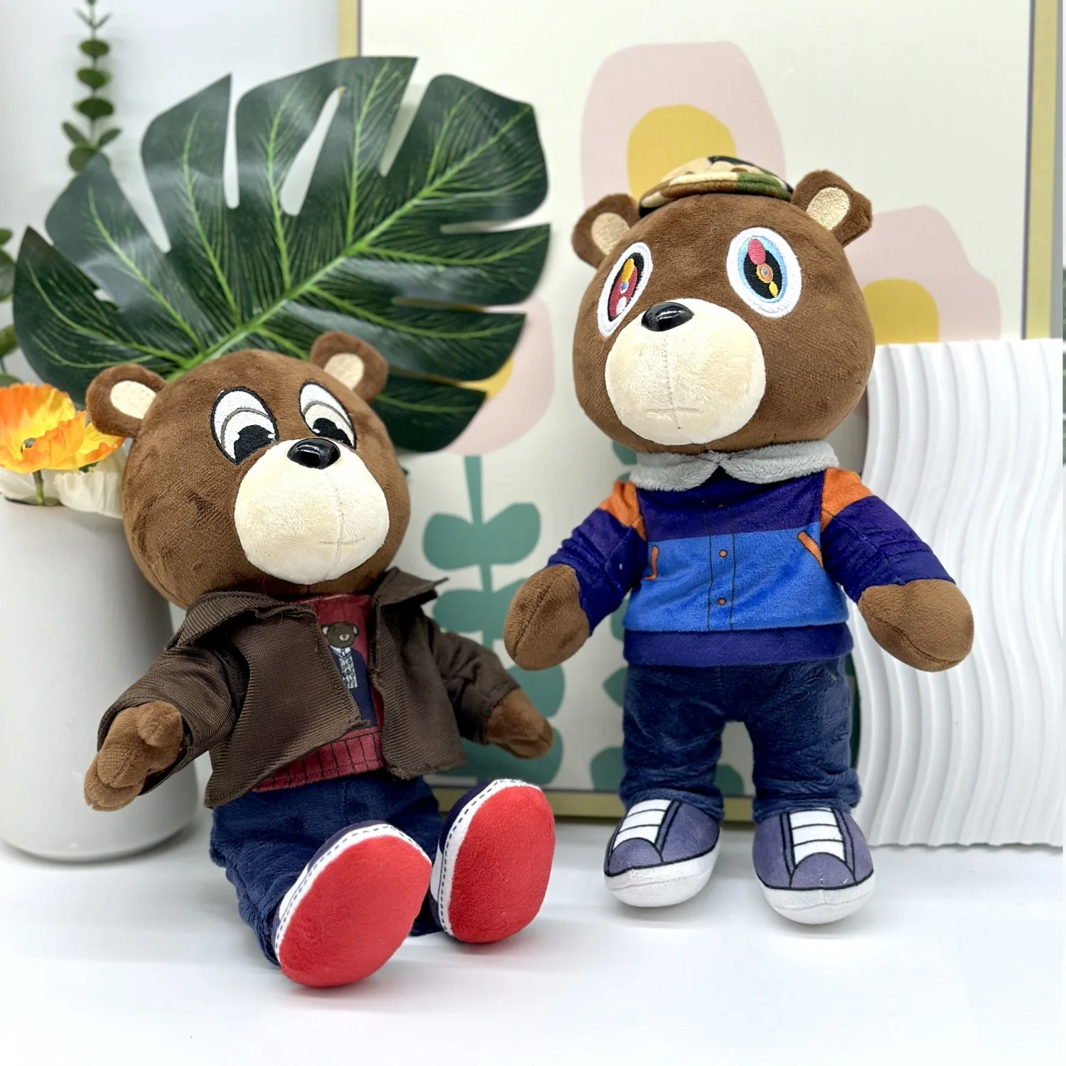 

Cartoon Kanye Dropout Bear Teddy Bear Plush Toys Kanye West Graduation Soft Stuffed Room Home Decor Dolls For Kid Christmas Gift