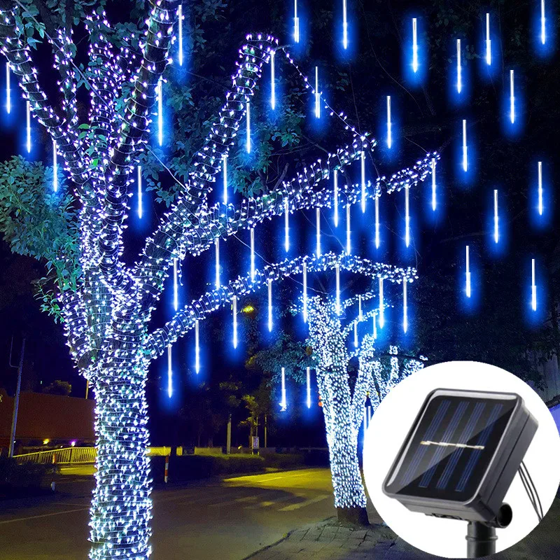 

Solar Meteor Shower Lights Solar Tree Lights, Solar Christmas Lights Outdoor Waterproof for Halloween Christmas Decorations