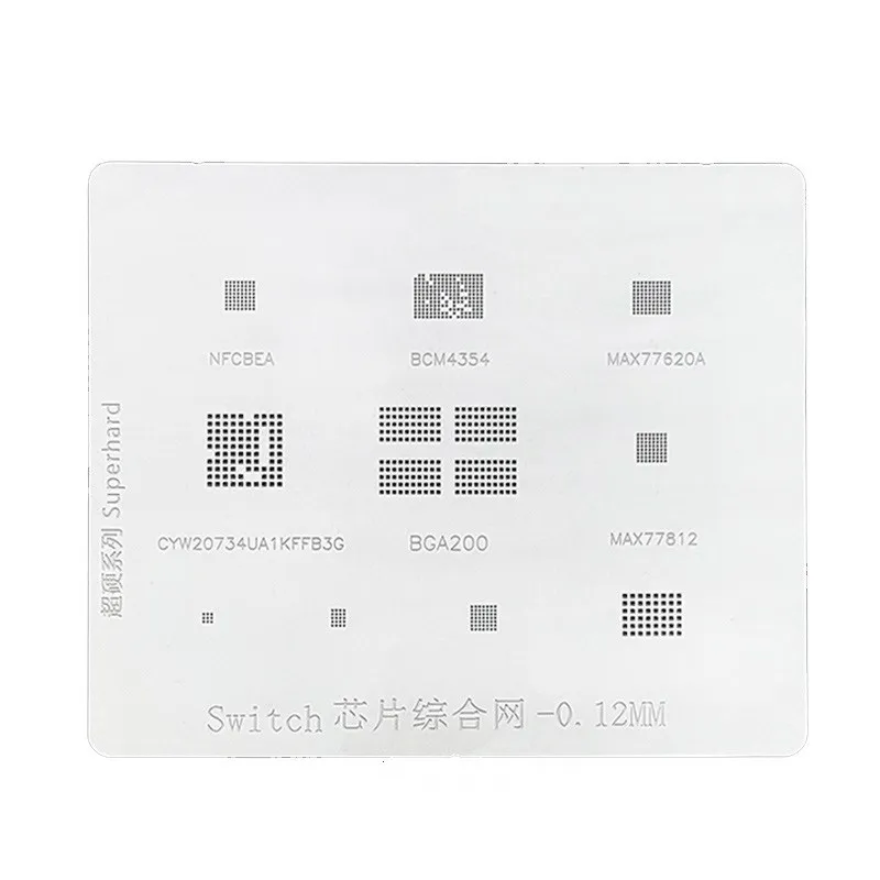 

Оловянный шаблон BGA200/BCM4354/MAX77620A/NFCBEA для чипа Nintendo Switch, ремонтные детали для паяльника, канифоли, Оловянная проволока, сменный инструмент