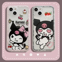 sanrio cute anime strawberry cherry kuromi for iphone 1113 pro max apple 12 girly heart phone case cartoon xsxr soft