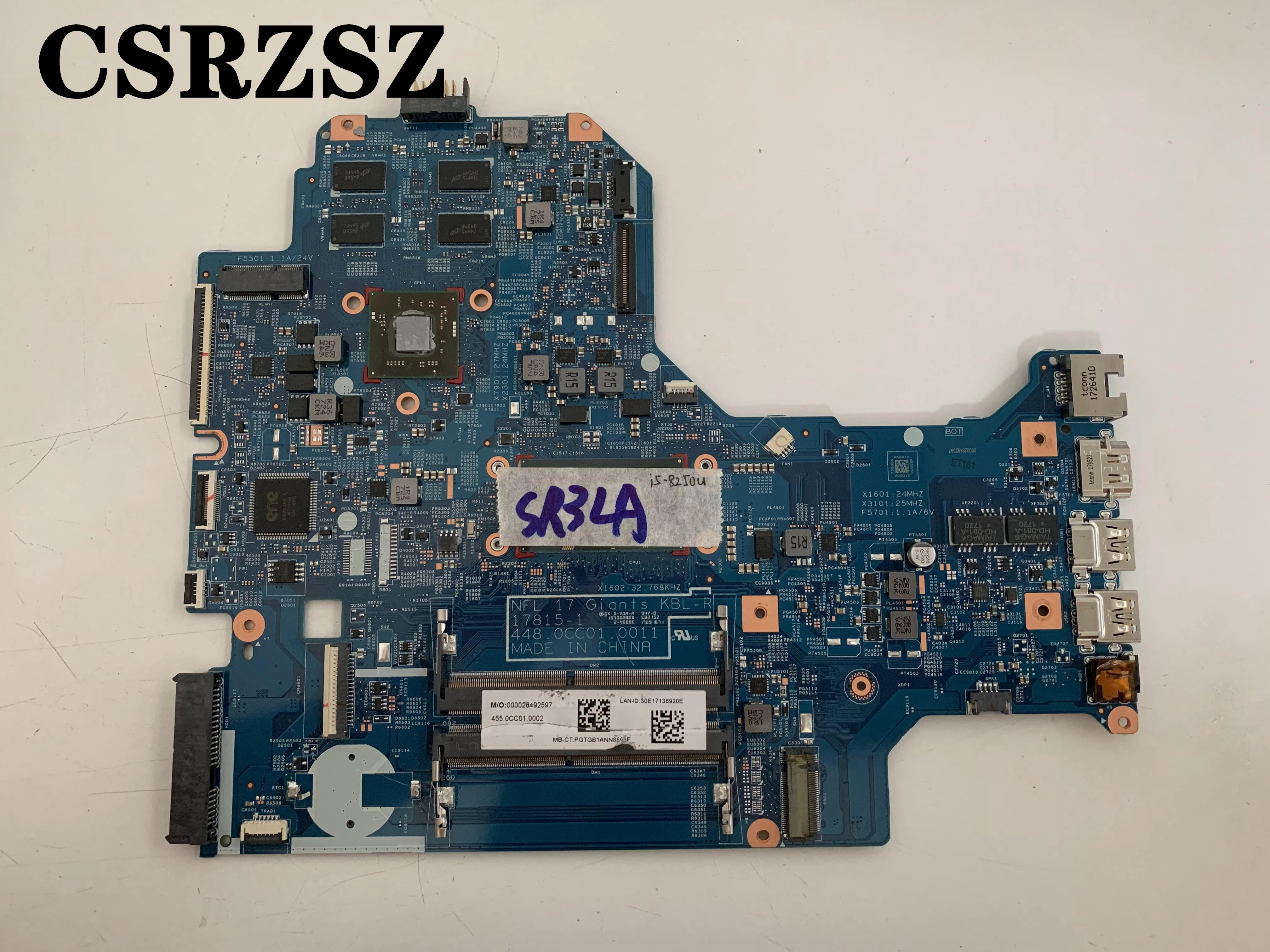 Материнская плата CSRZSZ для ноутбука HP 17-BS со штативом 17815-1 448.0CC01.0011 с процессором