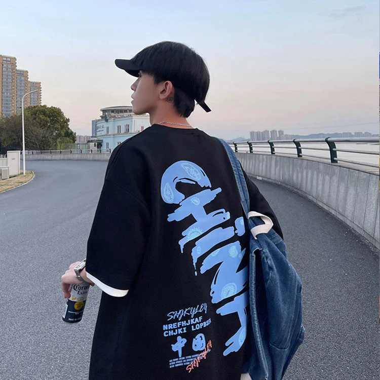 Одежда для пары летняя новая футболка Женские Простые повседневные Модные топы в