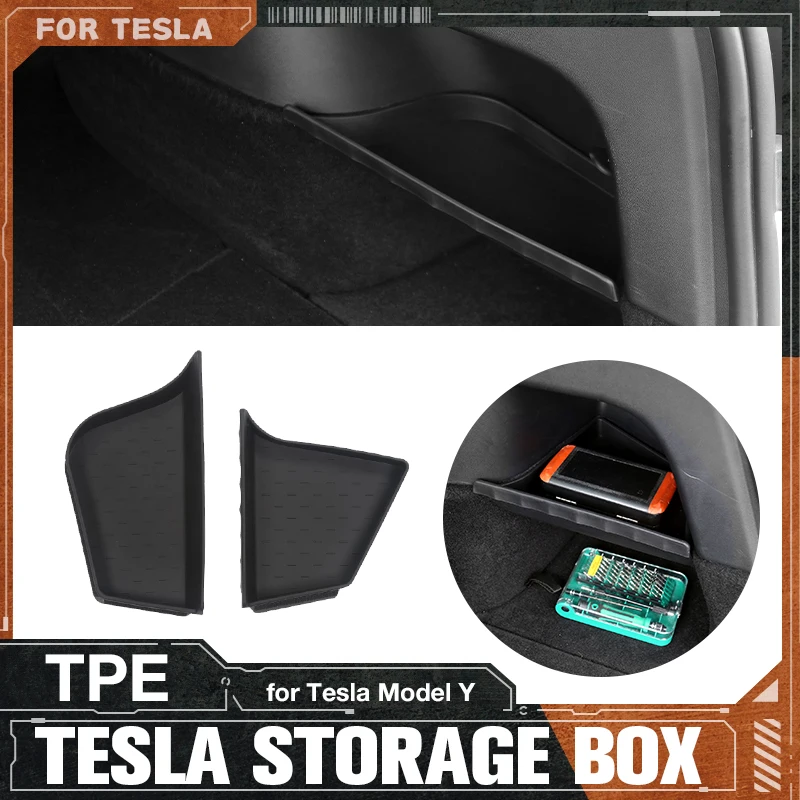 

Автозапчасти из ТПЭ 2023, расширенное пространство для хранения и организации для задней крышки багажника модели Y Tesla, органайзер для хранения, аксессуары для интерьера