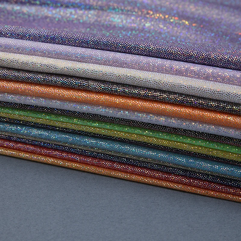 

Glitter Laser Polyester Fabric Iridescent Holographic Wedding Party Background Doll Clothing Decor Material half meter 50x150cm