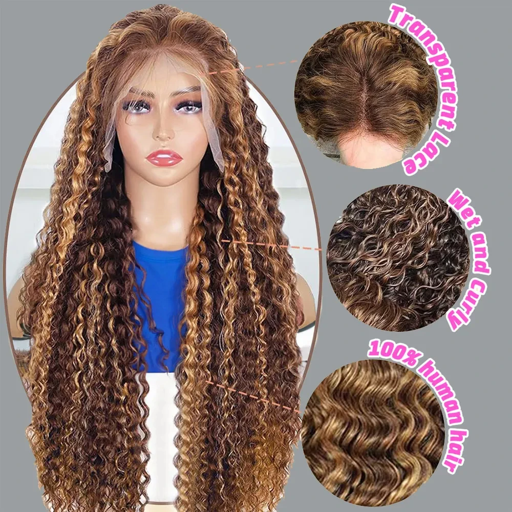 32-дюймовые кудрявые волосы 13x 4 на шнуровке спереди человеческие с эффектом омбре