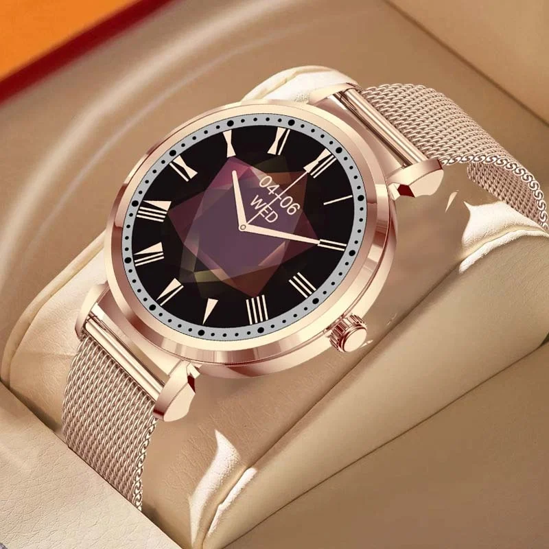 

2023 New Fashion Women's Smart Watch Fitness Tracker DIY Wallpaper Sports Waterproof Smartwatch Women for Android IOS Hot Sale
