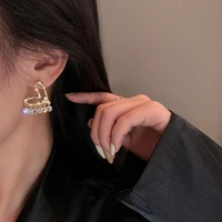 new diamond zircon tassel love earrings for women fashion all match personality earrings temperament simple earrings 2022