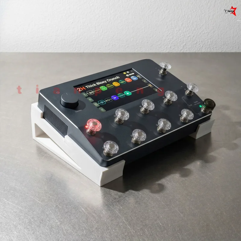 Фото WYORESY Эргономичная подставка-держатель для педалей Neural DSP Quad Cortex с наклоном, антискользящая, настольная, для мультиэффект-педалей, с приподнятым основанием, студийный аксессуар №5