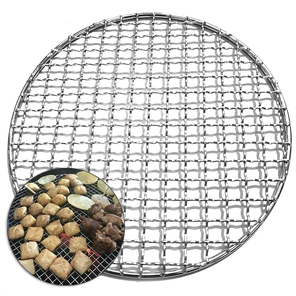 

1pcs Barbecue Baking Rack Round BBQ Grill Net Meshes Racks Grid Grate Steam Mesh Wire Cooking Outdoor Camping Picnic 180-295mm