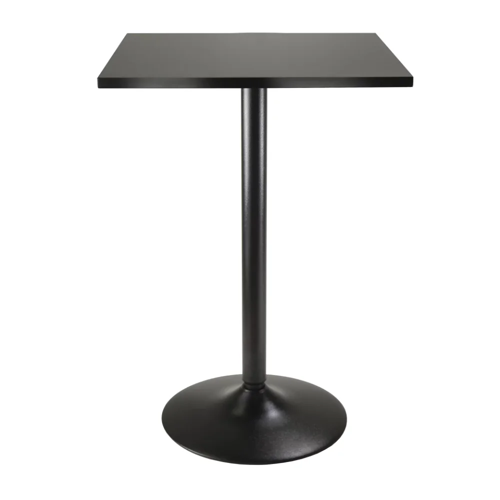 

BOUSSAC Wood Obsidian Square Dining Table, Black Finish