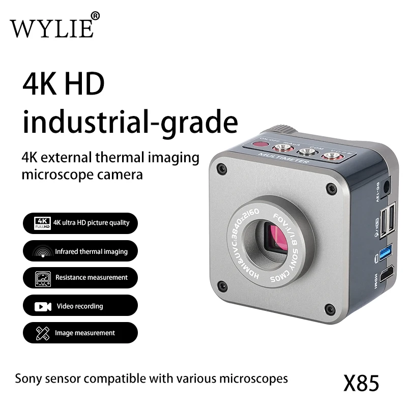 Фото Термокамера-микроскоп WYLIE X85 4K HD с мультиметром и двойным экраном для профессионального ремонта печатных плат №2
