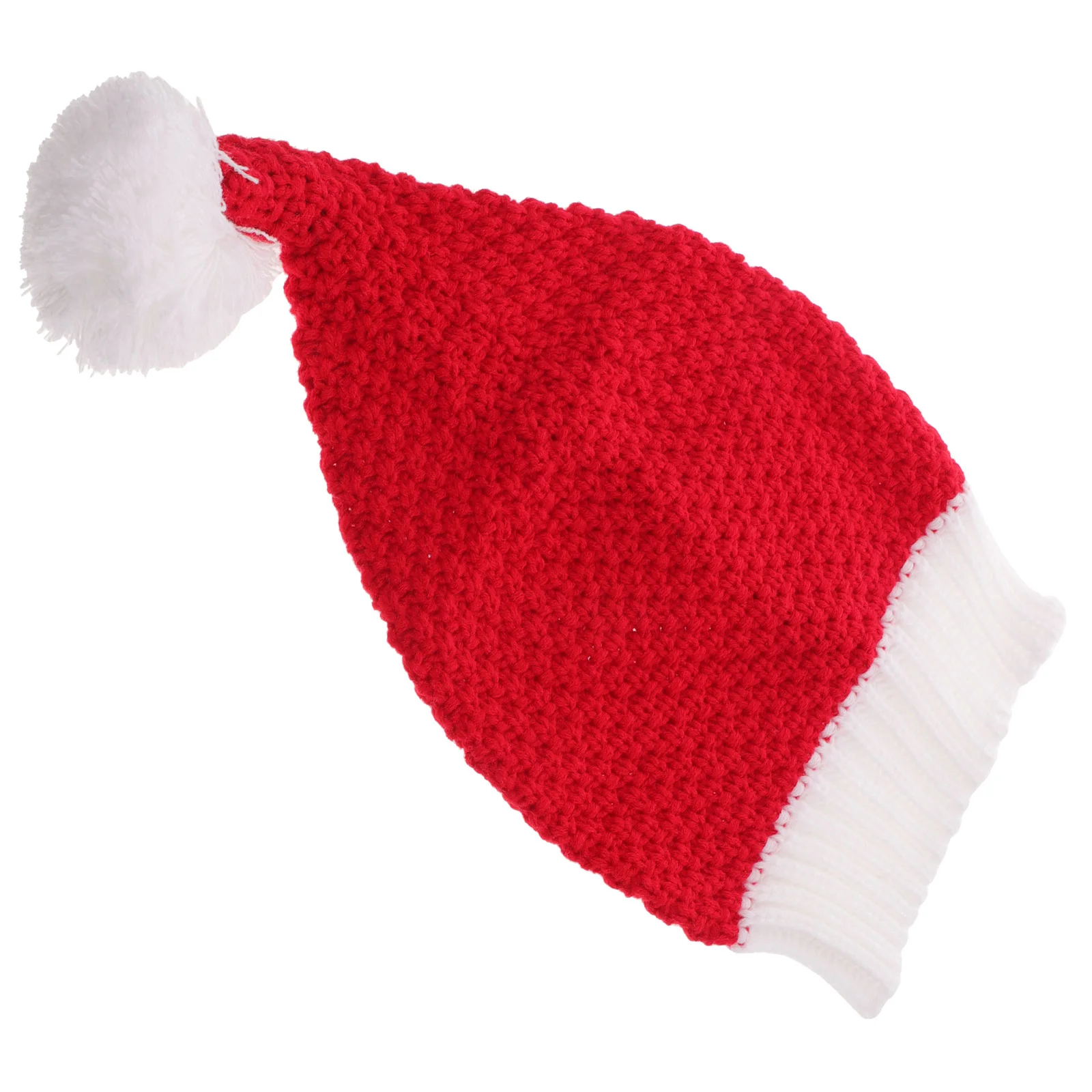 

Santa Claus Knitted Hat Christmas Winter Wool Warm Crochet Beanie for Adults