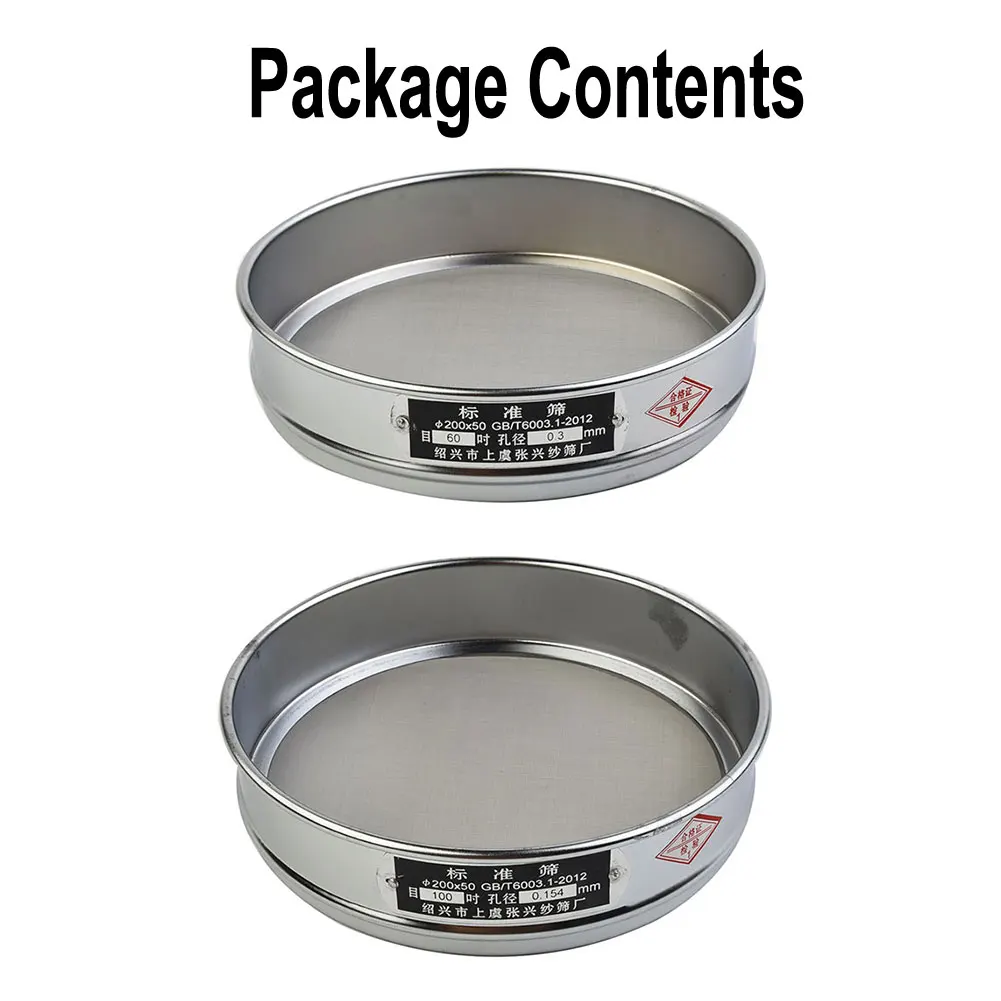 

1 Pc Test Sieve 20cm Stainless Steel Chrome Mesh Sieve Sample Inspection Medicine Test Sieve Filtering Powder Tool Accessories
