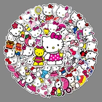 50 cartoon hello kitty cute cartoon graffiti stickers laptop luggage car mobile phone decoration sticker