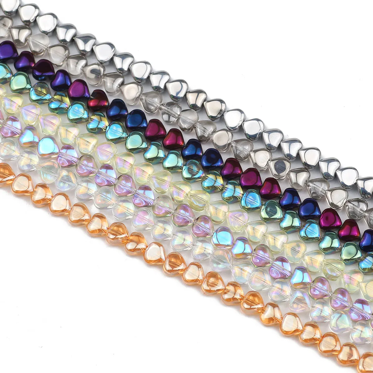 6 мм 105 шт. в форме сердца Хрустальное стекло AB цветное покрытие сделай сам бусины