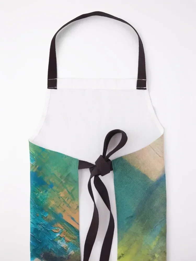 Фартук Ремикс22 с абстрактной цифровой живописью и рождественским фартуком