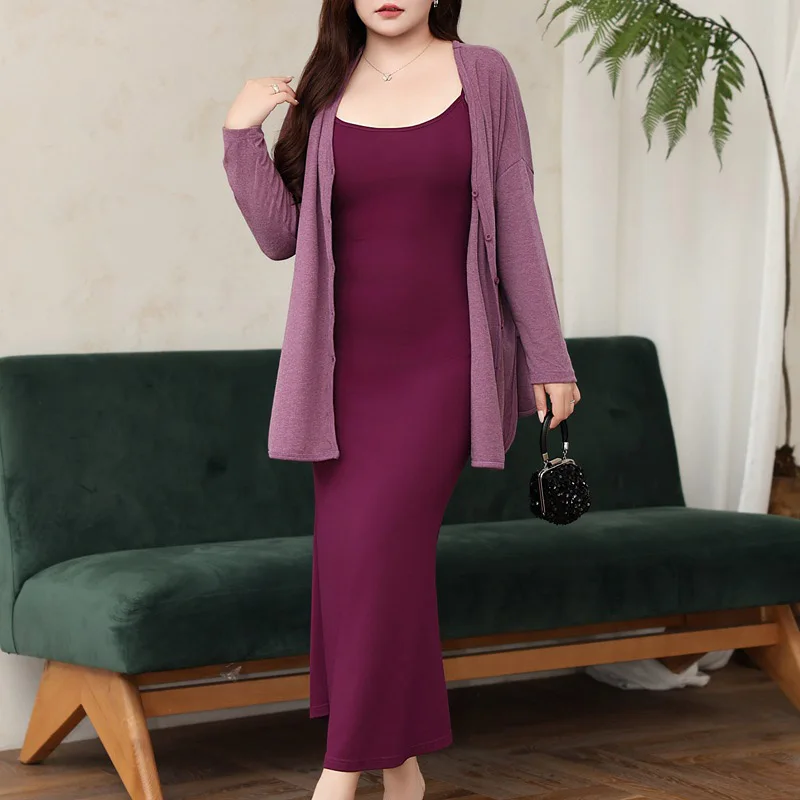 Ленивый стиль кардиган с v-образным вырезом и длинными рукавами женское пальто XL