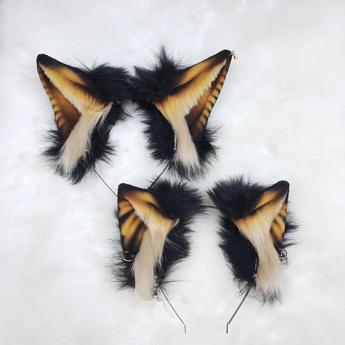 

2styles New Hand Work Egyptian Anubis Bastet Cat Ear Wolf Ear Headdress Halloween Cosplay Party Props Gifts Girl's Hairpins