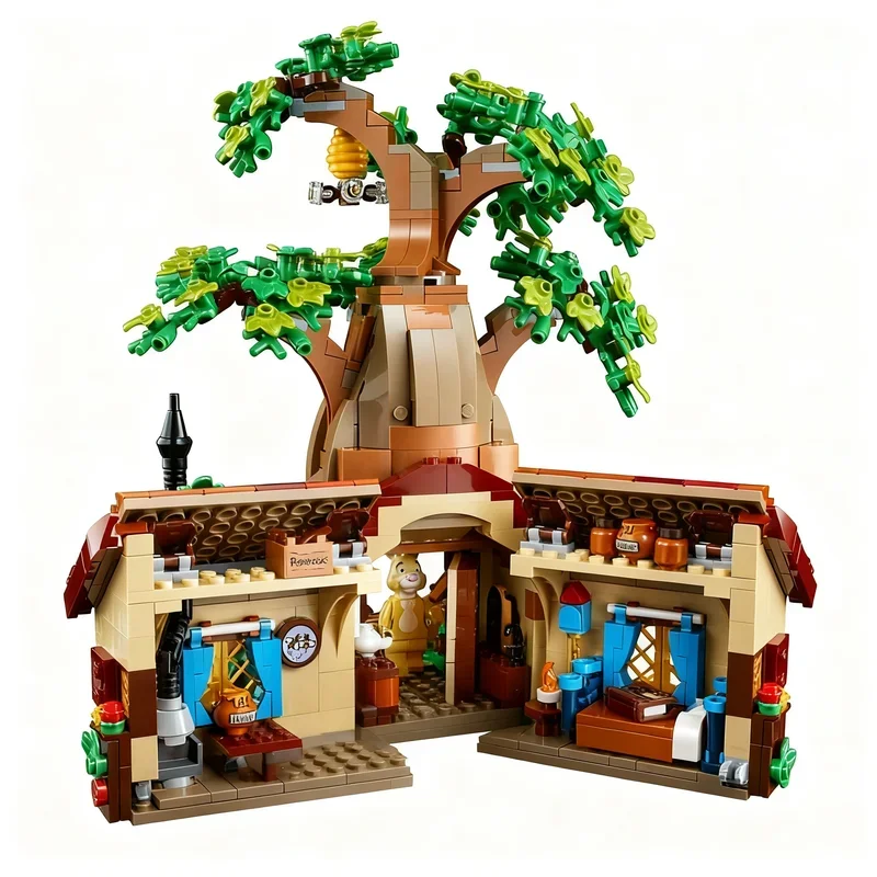 1265 деталей MOC: Модель мультяшного медведя, креативные строительные блоки, игрушка для самостоятельной сборки, подарок на день рождения, инженерные кирпичики, подарки (art.: 3920dcc5912a7) - 3920dcc5912a7