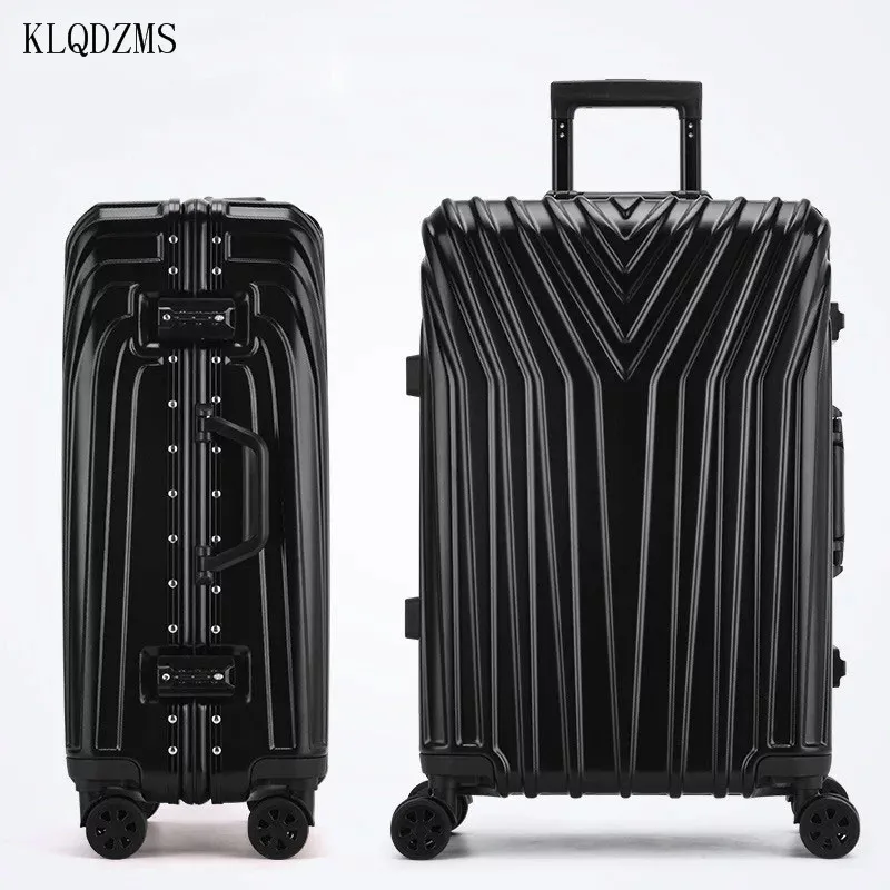 KLQDZMS 20''22''24''26''29-Inch Unisex Sturdy Roller Luggage Quiet Cabin Large-Capacity Hard-Shell Suitcase For Students