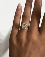 jovovasmile moissanite ring 4 65 carat 10 5x9 5mm crushed ice hybrid cushion cut invisible halo and double claw prong upgrade