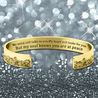 2022 hot sell beautiful and elegant bracelets soul love you stainless steel bangle for woman and lover bracelet