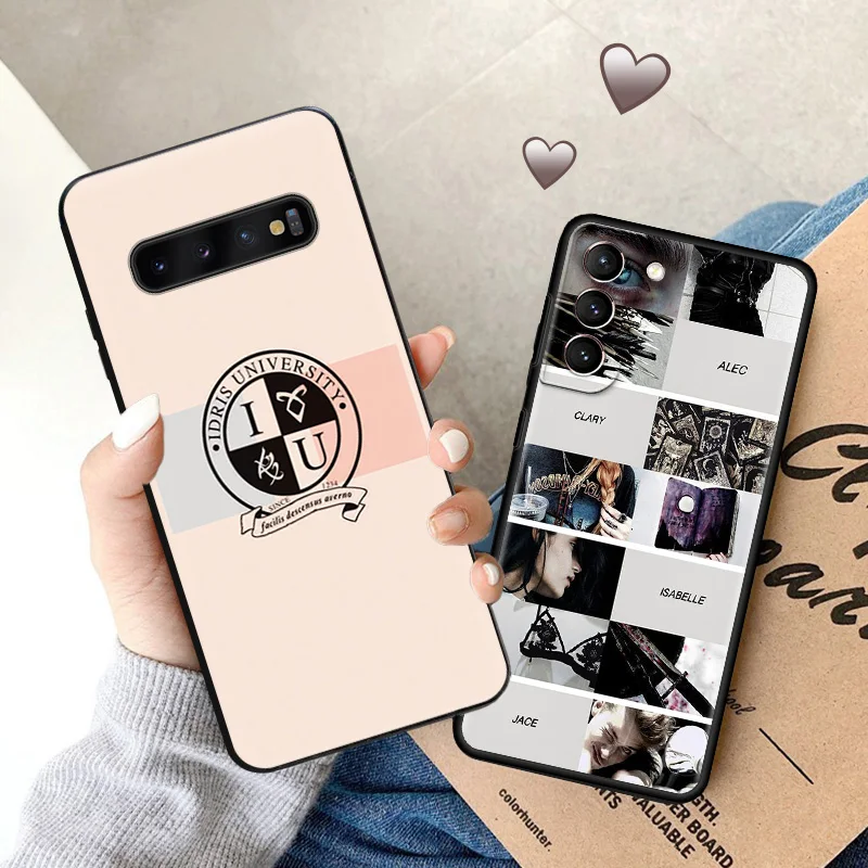 Мягкие чехлы Shadowhunters для телефонов Samsung Galaxy S23 Plus S24 S22 Ultra S21 S20 FE S10 Note 20 Lite черный