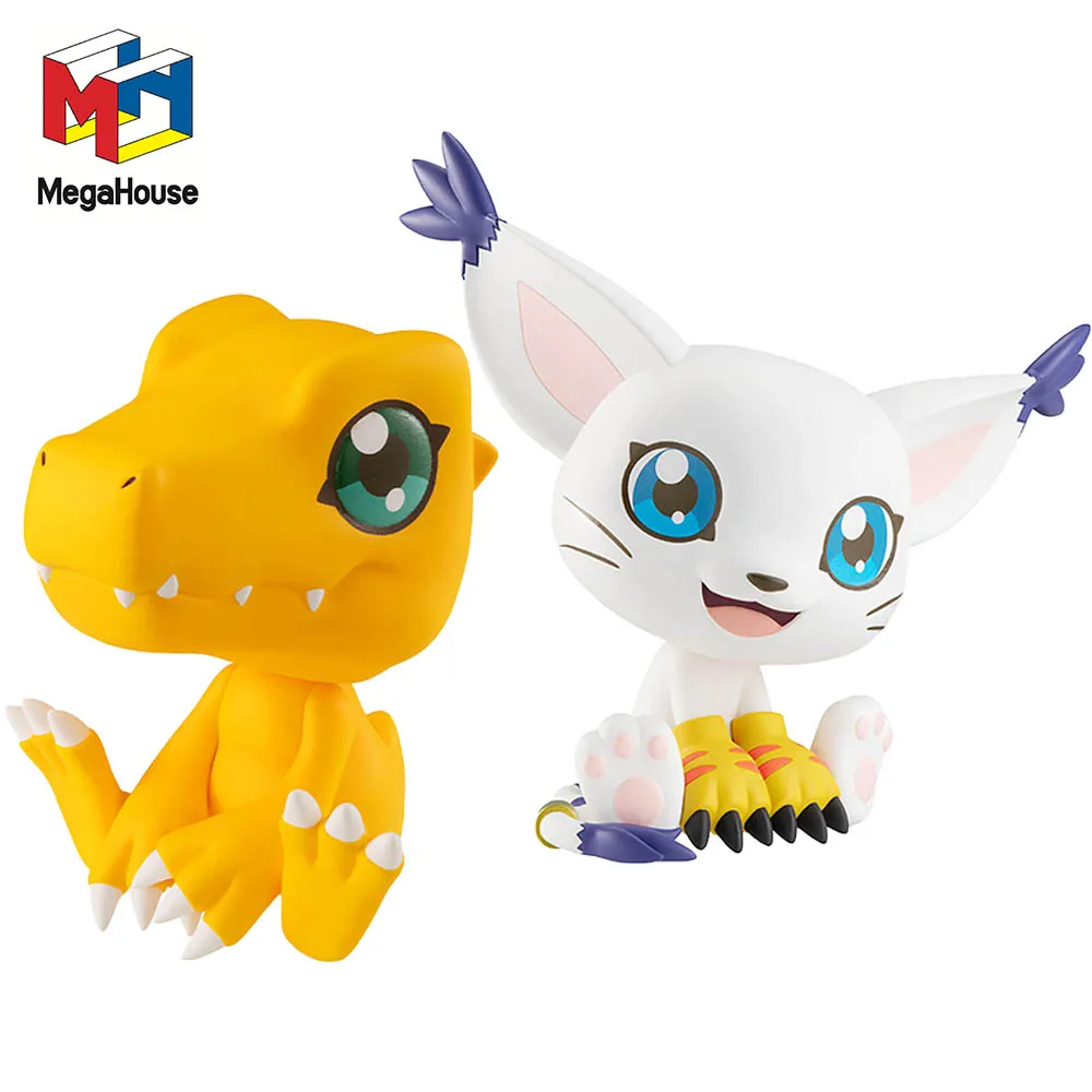 

MegaHouse Original Look Up Series Digimon Agumon Tailmon Digimon Kawaii Anime Figure Collecible Action Model Toys