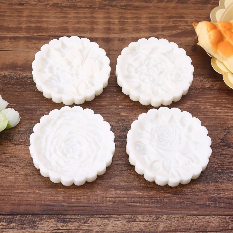 

Mooncake Moulds Mid-Autumn Festival Hand-Pressure Rose Moon Cake Mould DIY Decor dropshipping