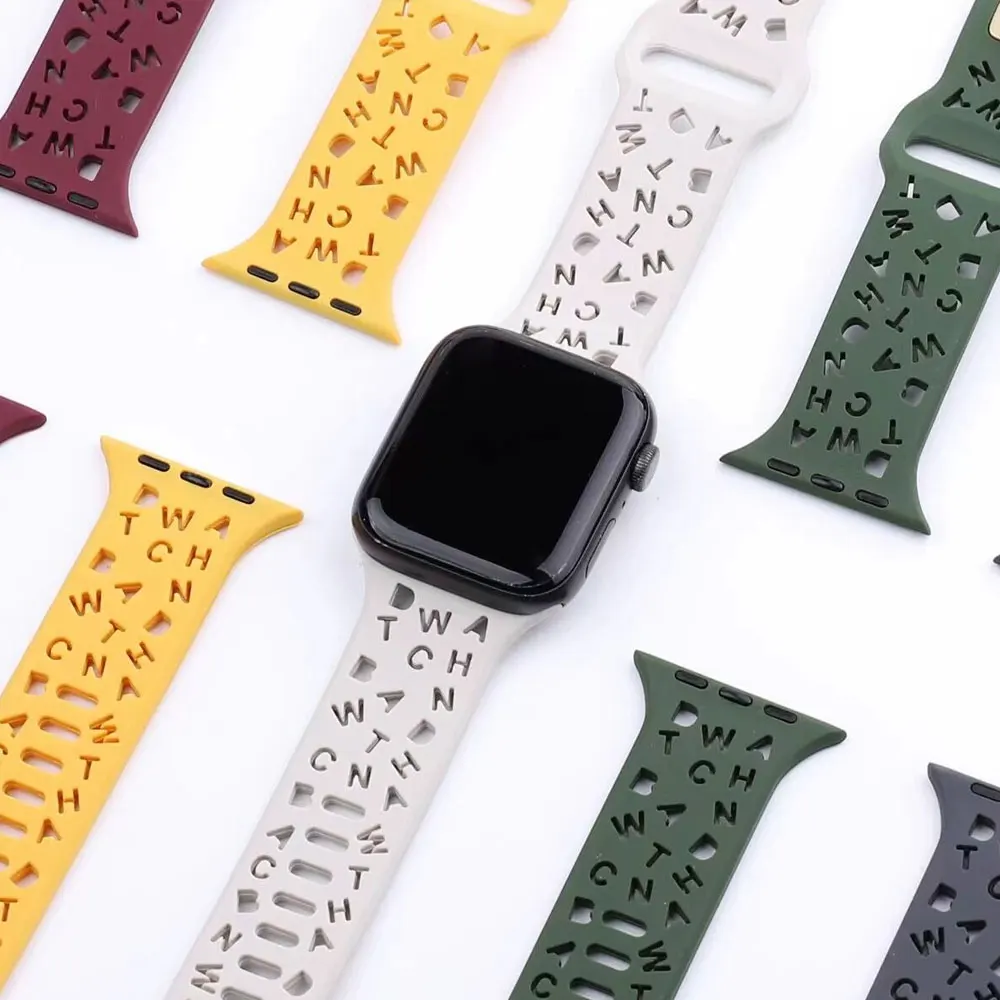 

Hollow Strap For Apple Watch Band 45mm 41mm 38mm 40mm 42mm 44mm 49mm Smart Watch Bracelet For iWatch Series 8 7 6 5 4 3 SE Ultra