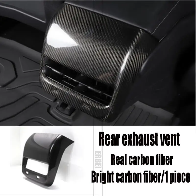 

for 20-21 tesla Model 3 real carbon fiber rear exhaust outlet decorative cover Model Y rear exhaust outlet decorative frame