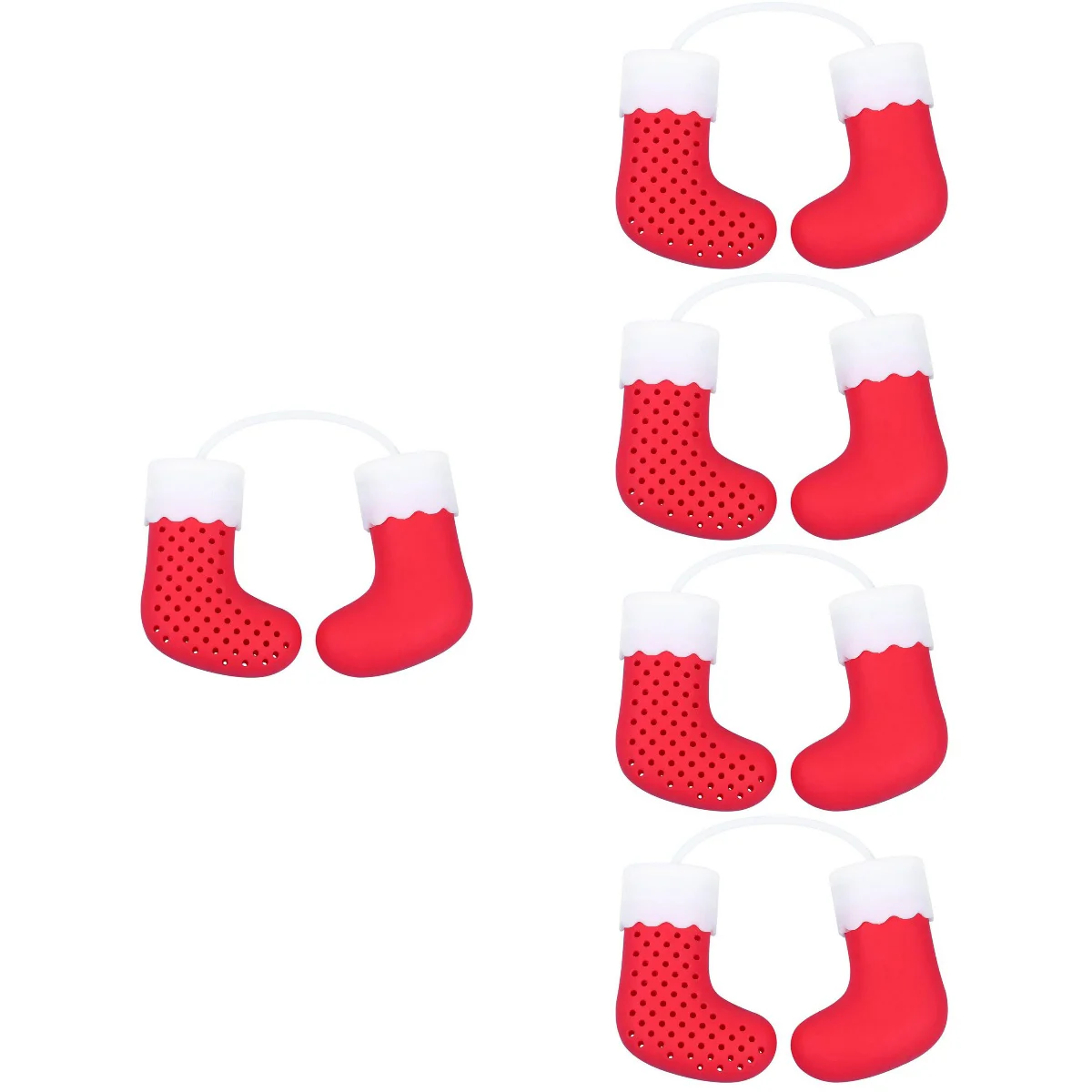 

Tea Infuser Christmas Filter Strainer Loose Leaf Holder Steeper Cookingoffice Brewing Resistant Wear Design Household Silicone