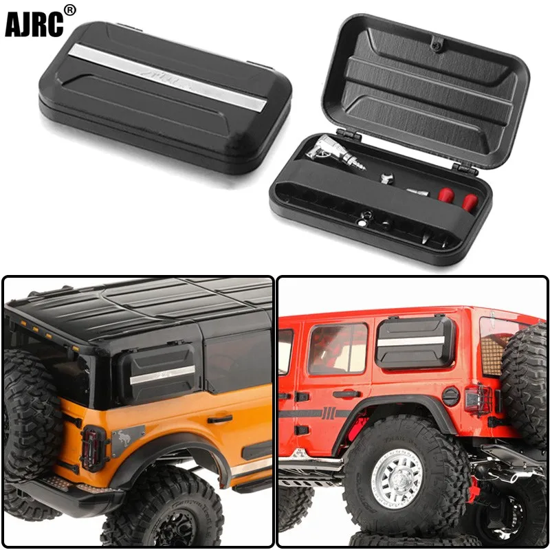 

1/10 Simulation Climbing Model Car Parts Box For Trx4 Bronco Axial Scx10 Tracion Km300 Luggage Tool Box Side Backpack