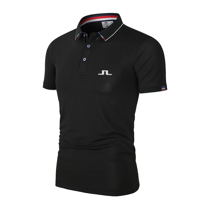 Embroidery Logo Golf Shirt Men Summer Quick Drying Breathable Polo Shirt Fashion Short Sleeve Shirt Golf T-shirt Men's Tees Tops