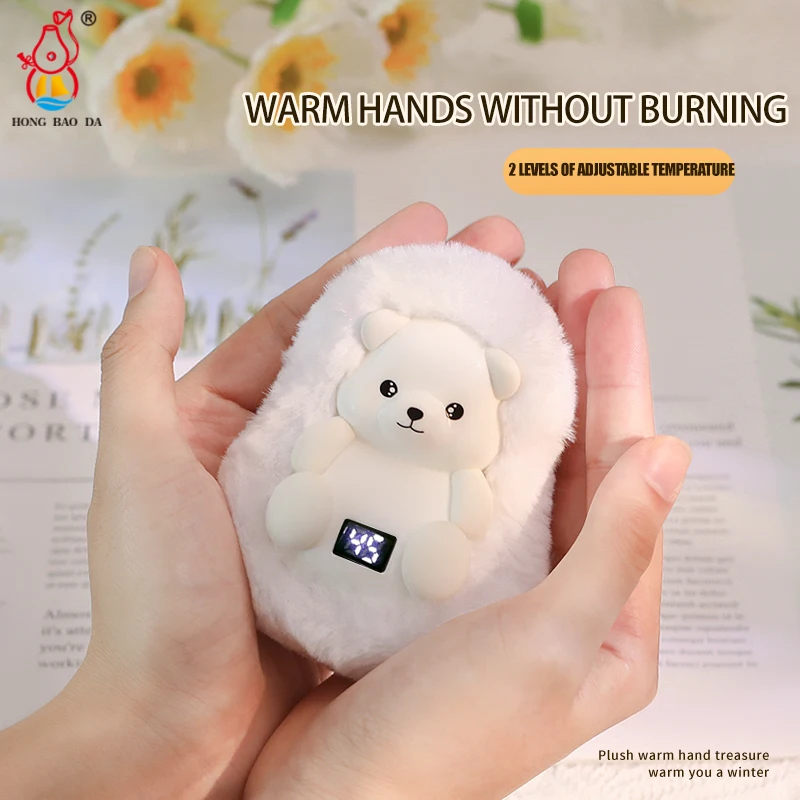 

2 IN 1 Warm Hand Cute Plush Panda Bear Portable Electric Winter Warmer Use USB Rechargeable Toy Children For Girl gift